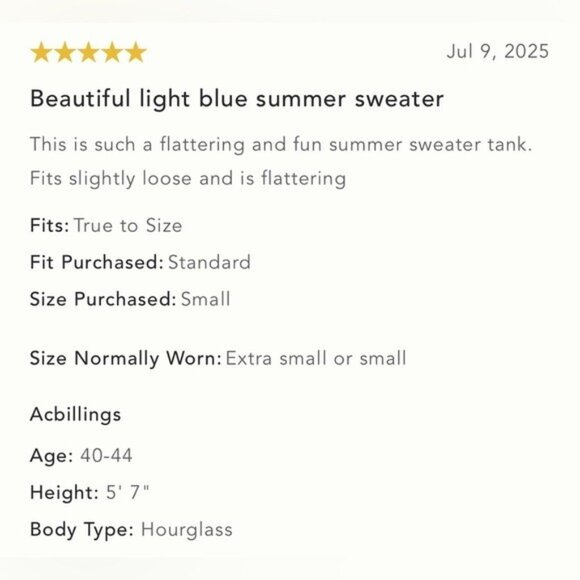 NWT Size S -  Pilcro Cotton Swing Sweater Tank (NWT US$ 88) - Picture 15 of 15